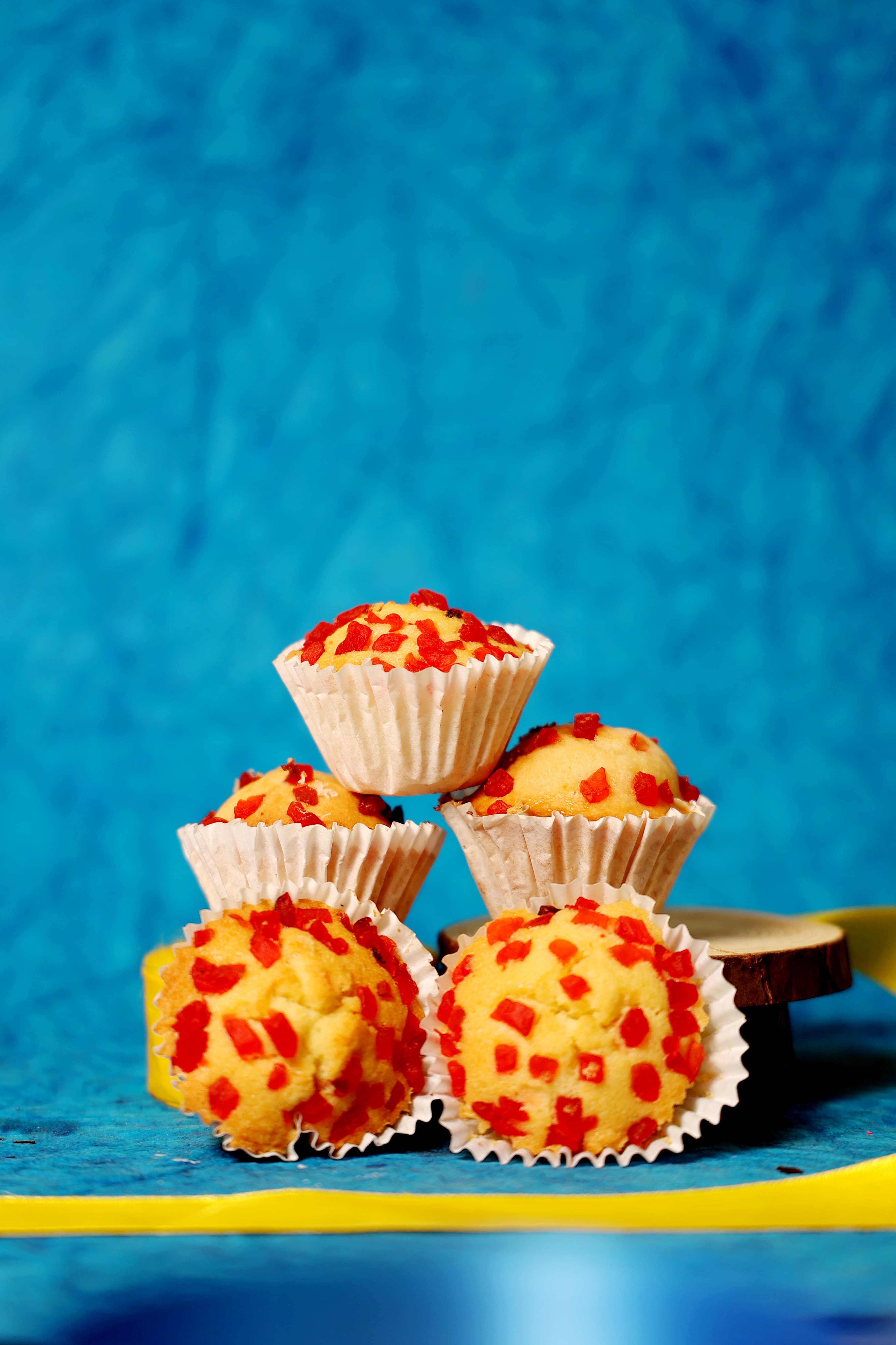 Tutti Frutti / Red Candied Fruit Cupcakes